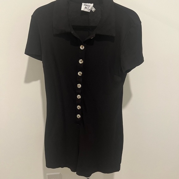 Princess Polly Black Button-Up Jumpsuit - Picture 4 of 4